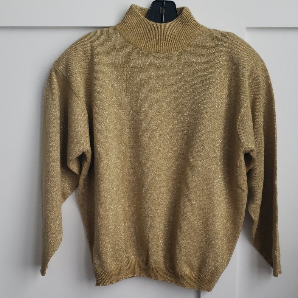 Vintage Gold Turtleneck Sweater